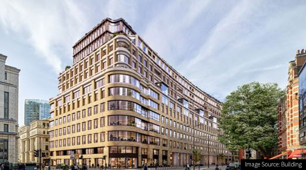 CGI of the 75 London Wall refurbishment development in London