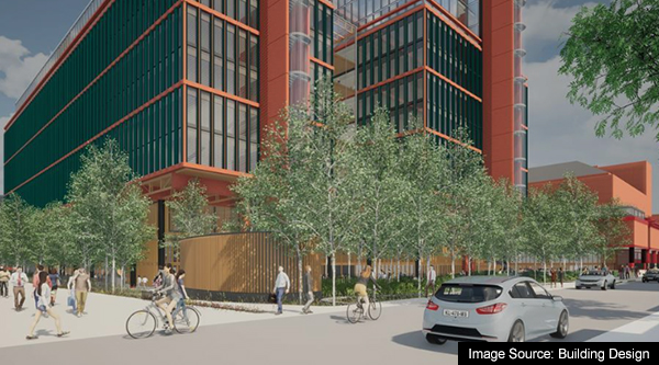 London construction plans for the British Library Extension 