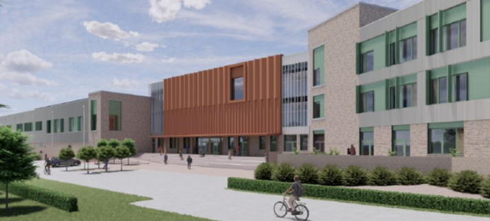 Detailed plans have been approved for the Beeslack Community High School Replacement development in Roslin, Lothian, Scotland.